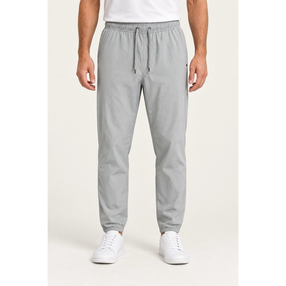 Vuori Kore Jogger Pants Large Mens Lined Light Gray Built in Boxer Brief Workout